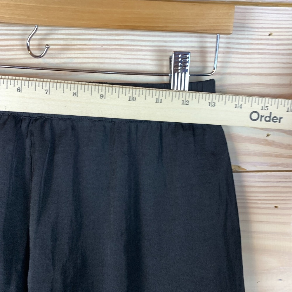 Intimately Free People Shorts Small Black Satin Silky Polyester Pajama Stretch - Picture 3 of 11